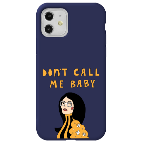 Apple iPhone 11  Call me baby Dark blue Colored Silicone TPU Θήκη