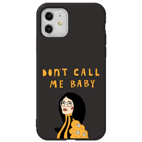 Apple iPhone 11  Call me baby Black Colored Silicone TPU Θήκη