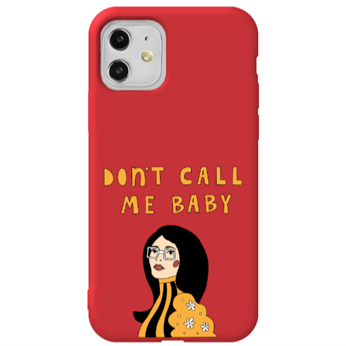Apple iPhone 11  Call me baby Red Colored Silicone TPU Θήκη