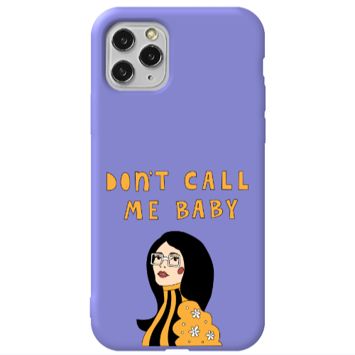 Apple iPhone 11 Pro Call me baby Purple Colored Silicone TPU Θήκη