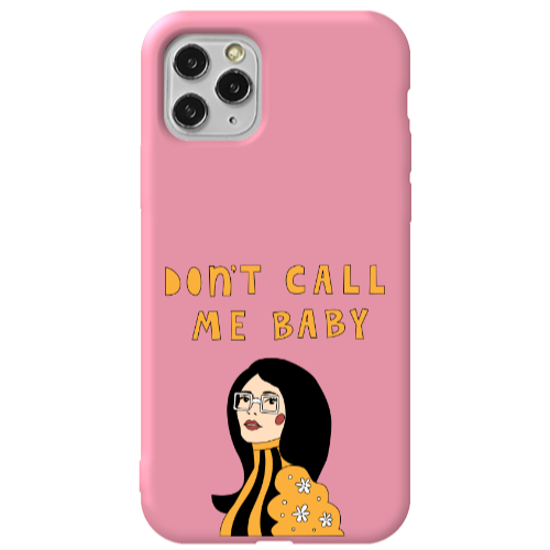 Apple iPhone 11 Pro Call me baby Pink Colored Silicone TPU Θήκη