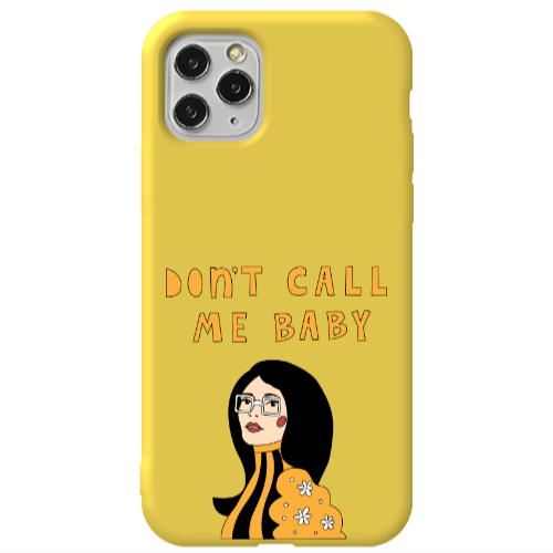 Apple iPhone 11 Pro Call me baby Yellow Colored Silicone TPU Θήκη