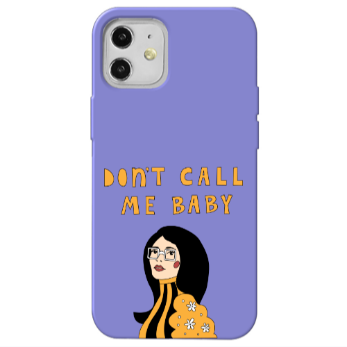 Apple iPhone 12 Call me baby Purple Colored Silicone TPU Θήκη