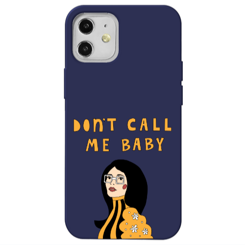 Apple iPhone 12 Call me baby Dark blue Colored Silicone TPU Θήκη