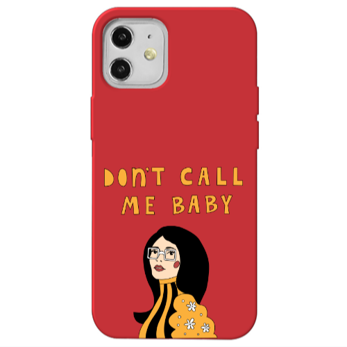 Apple iPhone 12 Call me baby Red Colored Silicone TPU Θήκη