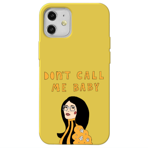 Apple iPhone 12 Call me baby Yellow Colored Silicone TPU Θήκη