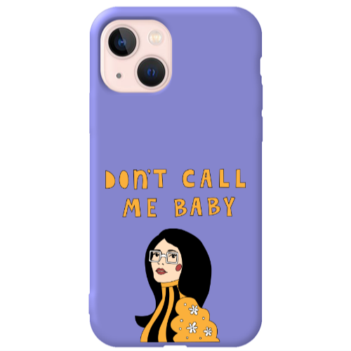 Apple iPhone 13 Call me baby Purple Colored Silicone TPU Θήκη