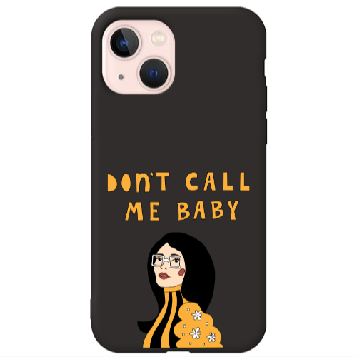 Apple iPhone 13 Call me baby Black Colored Silicone TPU Θήκη