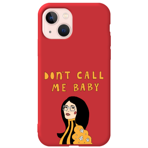 Apple iPhone 13 Call me baby Red Colored Silicone TPU Θήκη