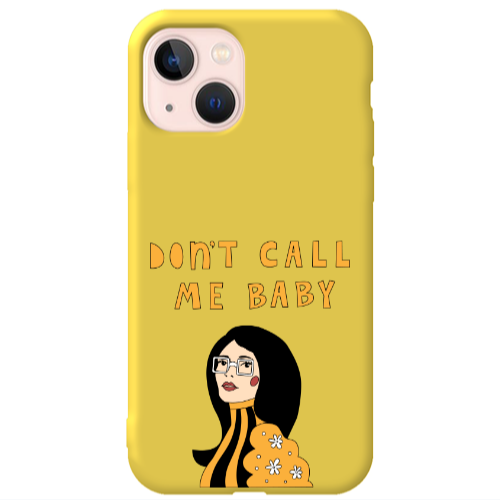 Apple iPhone 13 Call me baby Yellow Colored Silicone TPU Θήκη