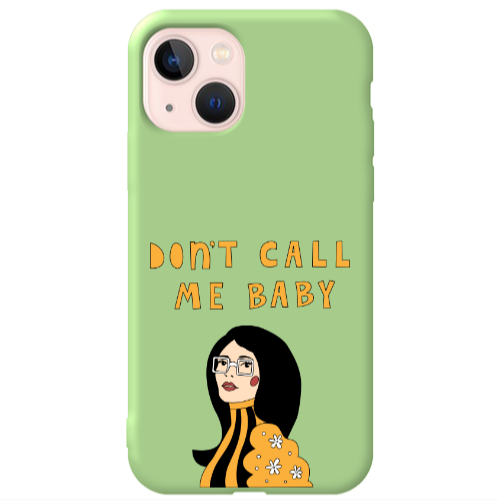 Apple iPhone 13 Call me baby Light Green Colored Silicone TPU Θήκη
