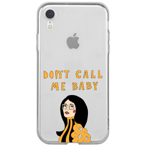 Apple iPhone Xr Call me baby Transparent Silicone TPU Θήκη