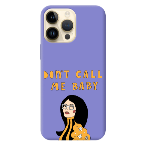 Apple iPhone 13 Pro Max Call me baby Purple Colored Silicone TPU Θήκη
