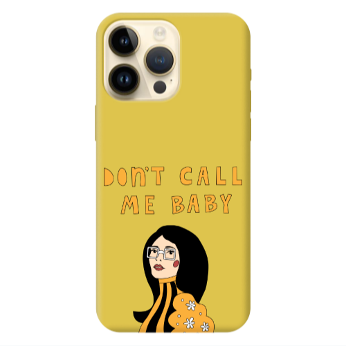 Apple iPhone 13 Pro Max Call me baby Yellow Colored Silicone TPU Θήκη