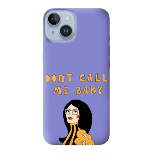 Apple iPhone 14  Call me baby Purple Colored Silicone TPU Θήκη