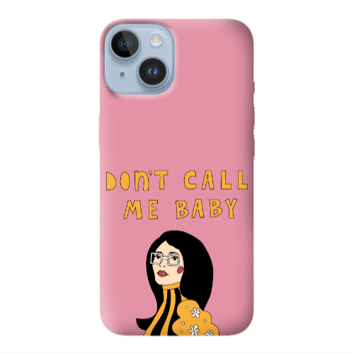Apple iPhone 14  Call me baby Pink Colored Silicone TPU Θήκη