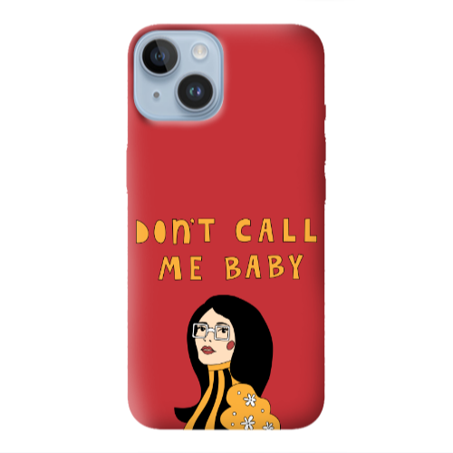 Apple iPhone 14 Plus Call me baby Red Colored Silicone TPU Θήκη