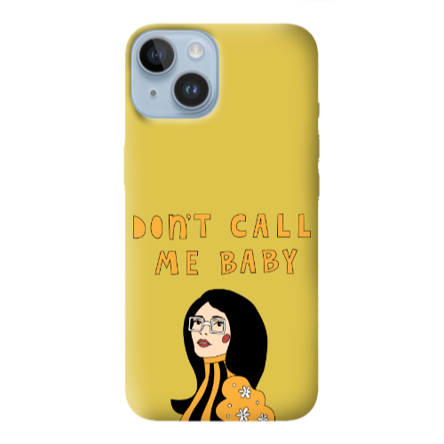 Apple iPhone 14 Plus Call me baby Yellow Colored Silicone TPU Θήκη