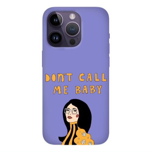 Apple iPhone 14 Pro  Call me baby Purple Colored Silicone TPU Θήκη