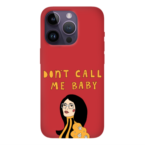 Apple iPhone 14 Pro Max Call me baby Red Colored Silicone TPU Θήκη