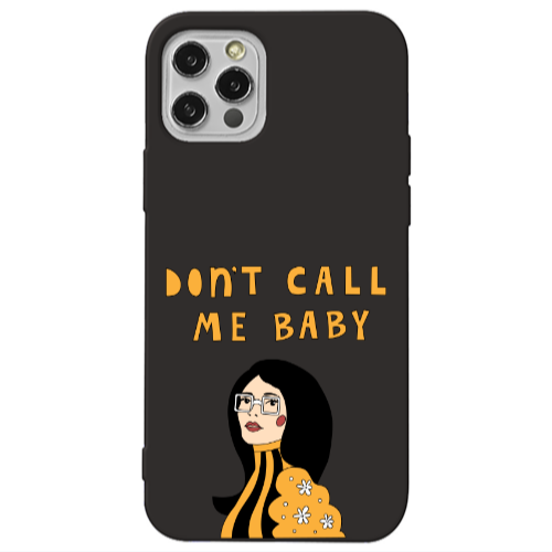 Apple iPhone 13 Pro Call me baby Black Colored Silicone TPU Θήκη