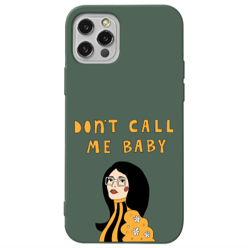 Apple iPhone 13 Pro Call me baby Dark Green Colored Silicone TPU Θήκη