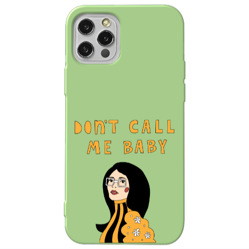 Apple iPhone 12 Pro Call me baby Light Green Colored Silicone TPU Θήκη