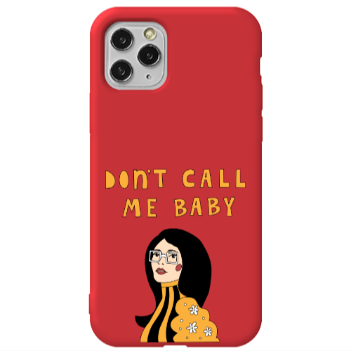 Apple iPhone 11 Pro Max Call me baby Red Colored Silicone TPU Θήκη