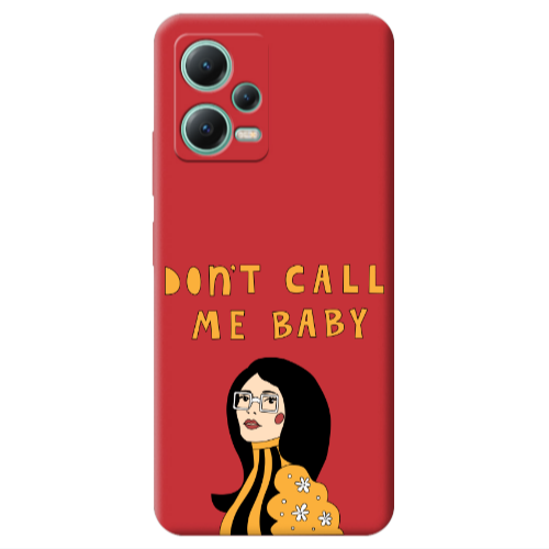 Xiaomi Redmi Note 12 Pro 5G Call me baby Red Colored Silicone TPU Θήκη