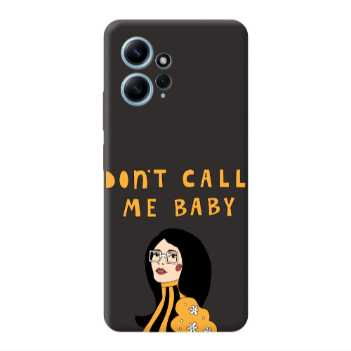 Xiaomi Redmi Note 12 4G Call me baby Black Colored Silicone TPU Θήκη