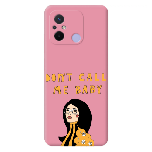 Xiaomi Redmi 12C Call me baby Pink Colored Silicone TPU Θήκη