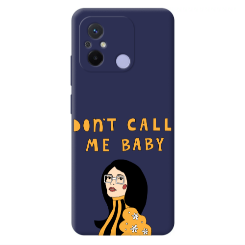 Xiaomi Redmi 12C Call me baby Dark blue Colored Silicone TPU Θήκη