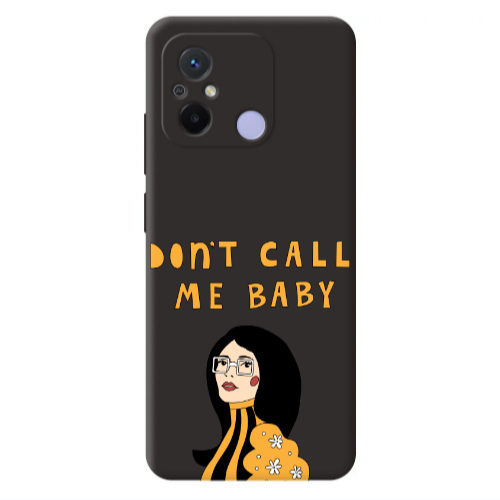 Xiaomi Redmi 12C Call me baby Black Colored Silicone TPU Θήκη