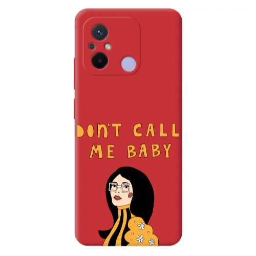 Xiaomi Redmi 12C Call me baby Red Colored Silicone TPU Θήκη