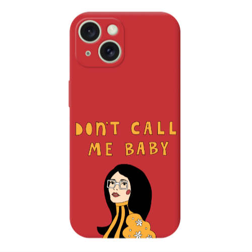 Apple iPhone 15 Call me baby Red Colored Silicone TPU Θήκη
