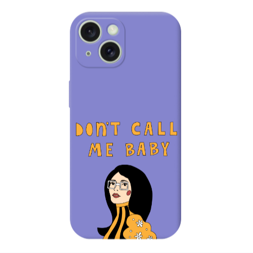 Apple iPhone 15 Plus Call me baby Purple Colored Silicone TPU Θήκη