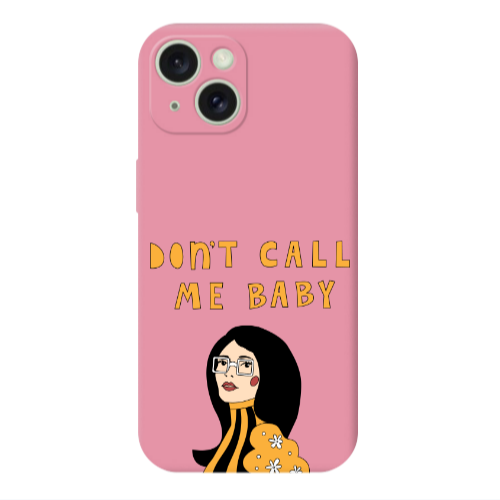 Apple iPhone 15 Plus Call me baby Pink Colored Silicone TPU Θήκη
