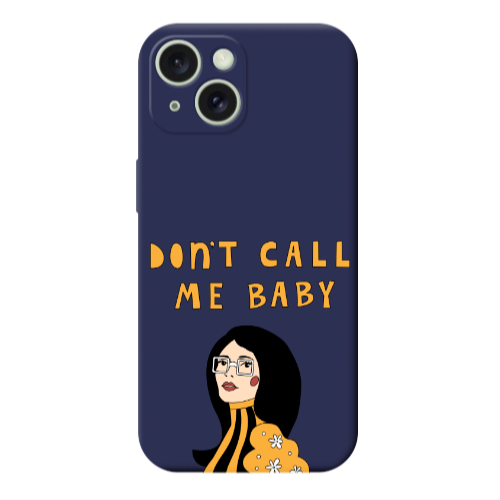 Apple iPhone 15 Plus Call me baby Dark blue Colored Silicone TPU Θήκη