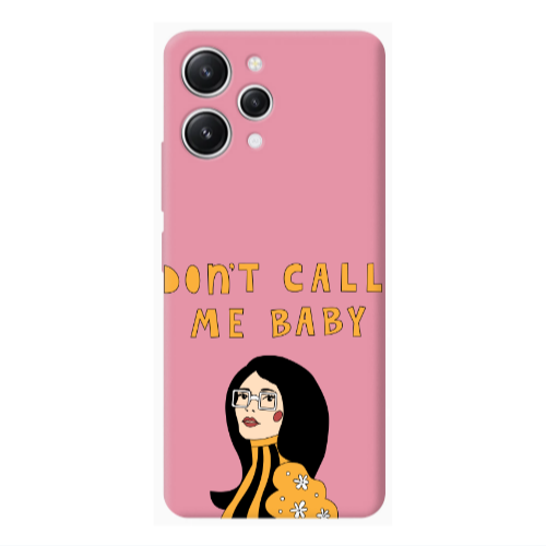 Xiaomi Redmi 12 Call me baby Pink Colored Silicone TPU Θήκη