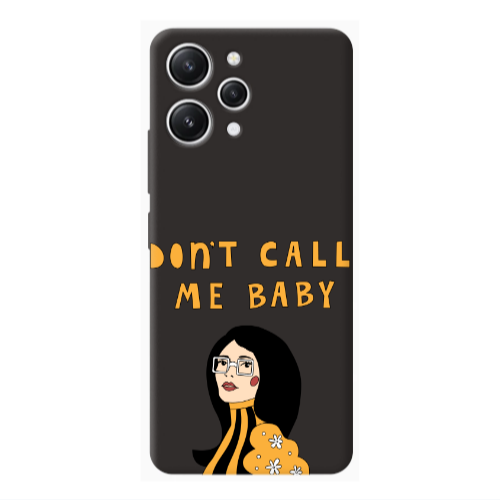 Xiaomi Redmi 12 Call me baby Black Colored Silicone TPU Θήκη