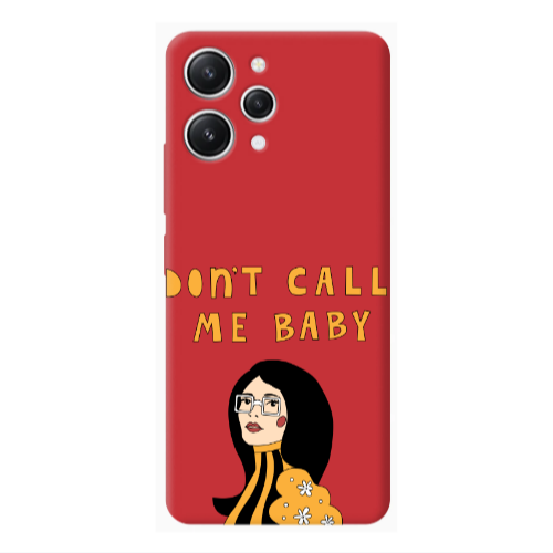 Xiaomi Redmi 12 Call me baby Red Colored Silicone TPU Θήκη