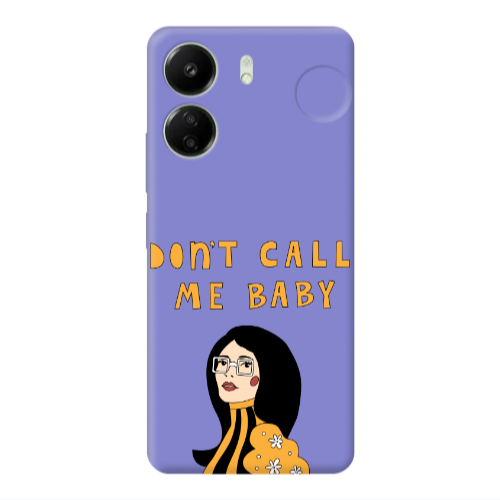 Xiaomi Redmi 13C Call me baby Purple Colored Silicone TPU Θήκη