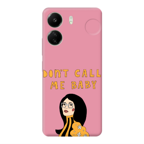 Xiaomi Redmi 13C Call me baby Pink Colored Silicone TPU Θήκη