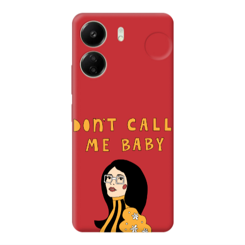 Xiaomi Redmi 13C Call me baby Red Colored Silicone TPU Θήκη