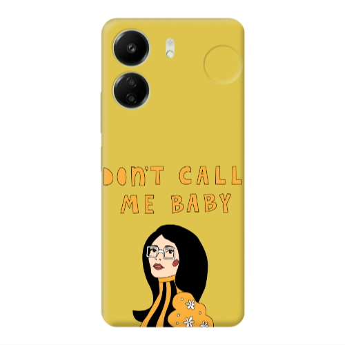 Xiaomi Redmi 13C Call me baby Yellow Colored Silicone TPU Θήκη