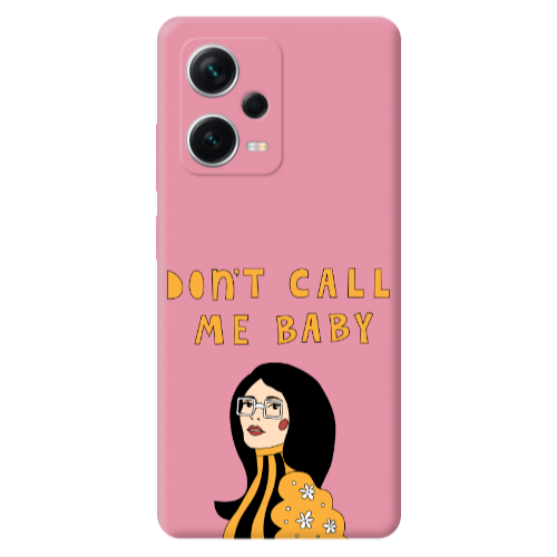 Xiaomi Poco X5 Call me baby Pink Colored Silicone TPU Θήκη