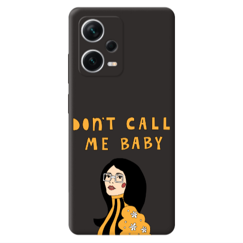 Xiaomi Poco X5 Call me baby Black Colored Silicone TPU Θήκη
