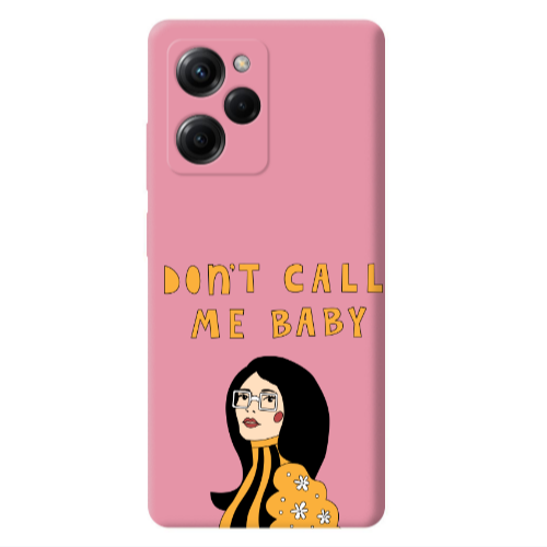 Xiaomi Poco X5 Pro Call me baby Pink Colored Silicone TPU Θήκη