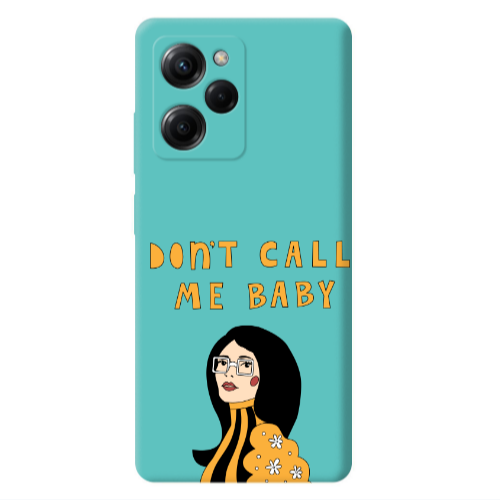 Xiaomi Poco X5 Pro Call me baby Turquoise Colored Silicone TPU Θήκη