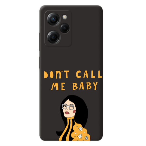Xiaomi Poco X5 Pro Call me baby Black Colored Silicone TPU Θήκη